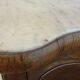 Napoleon III console in walnut and white marble