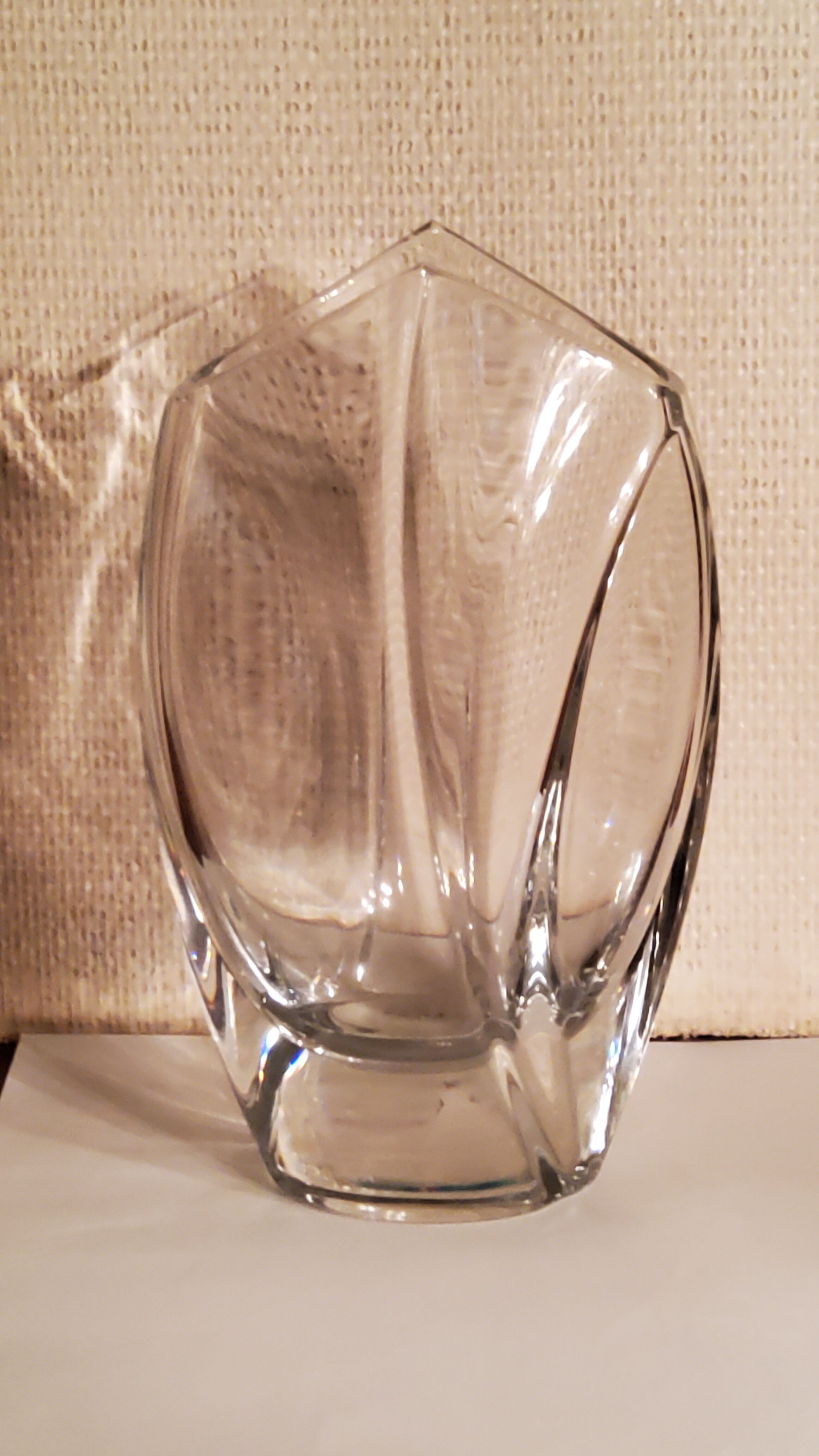 Baccarat vase signed Robert Rigot model Giverny 28cm