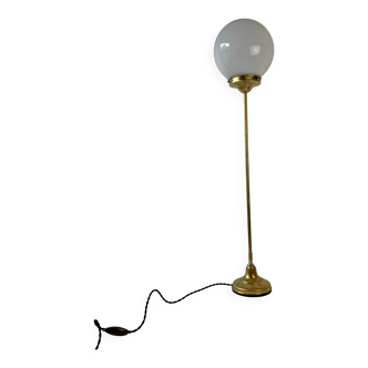 Old vintage xxl opaline table lamp