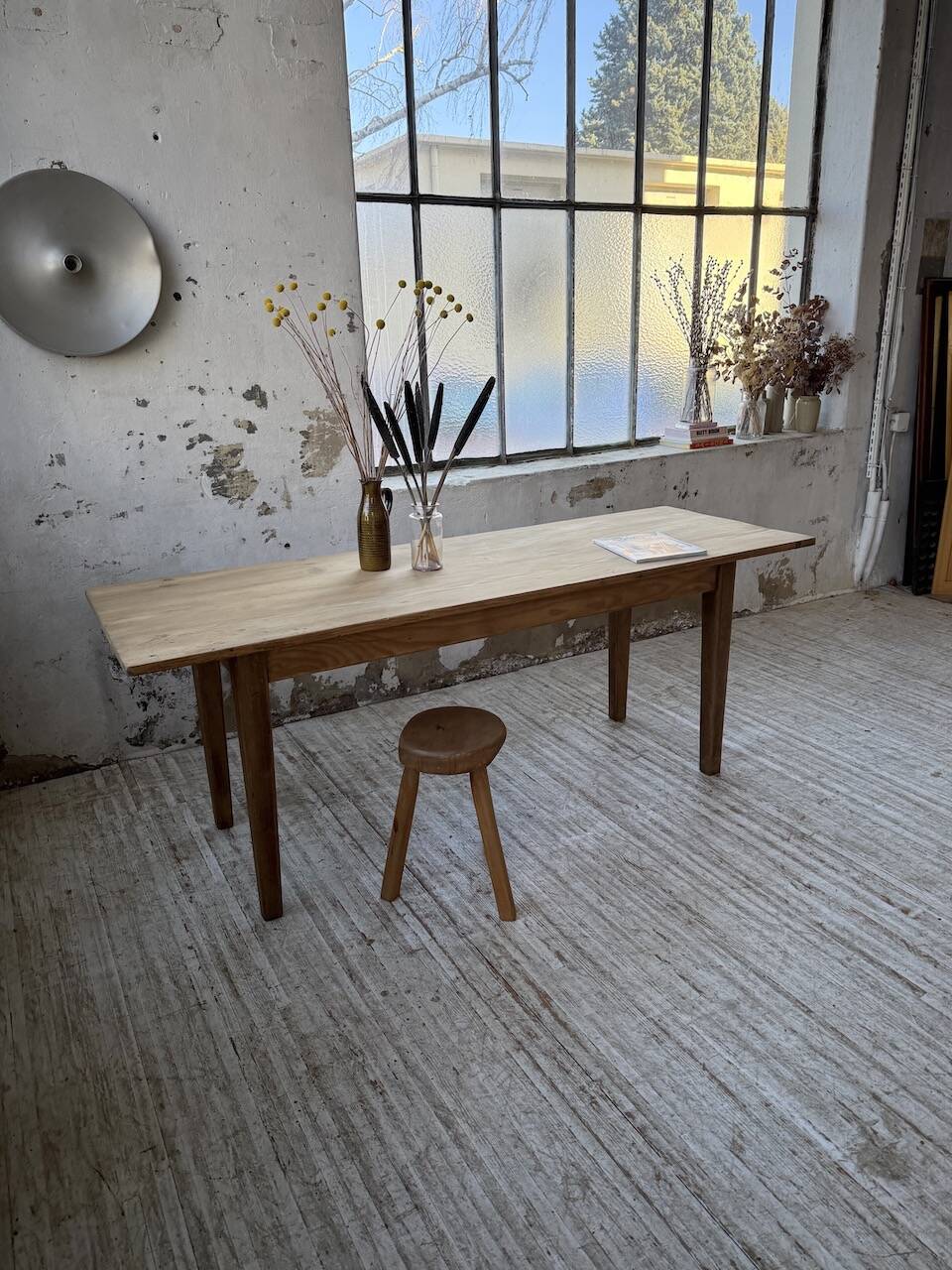 Pine and oak farmhouse table 2m