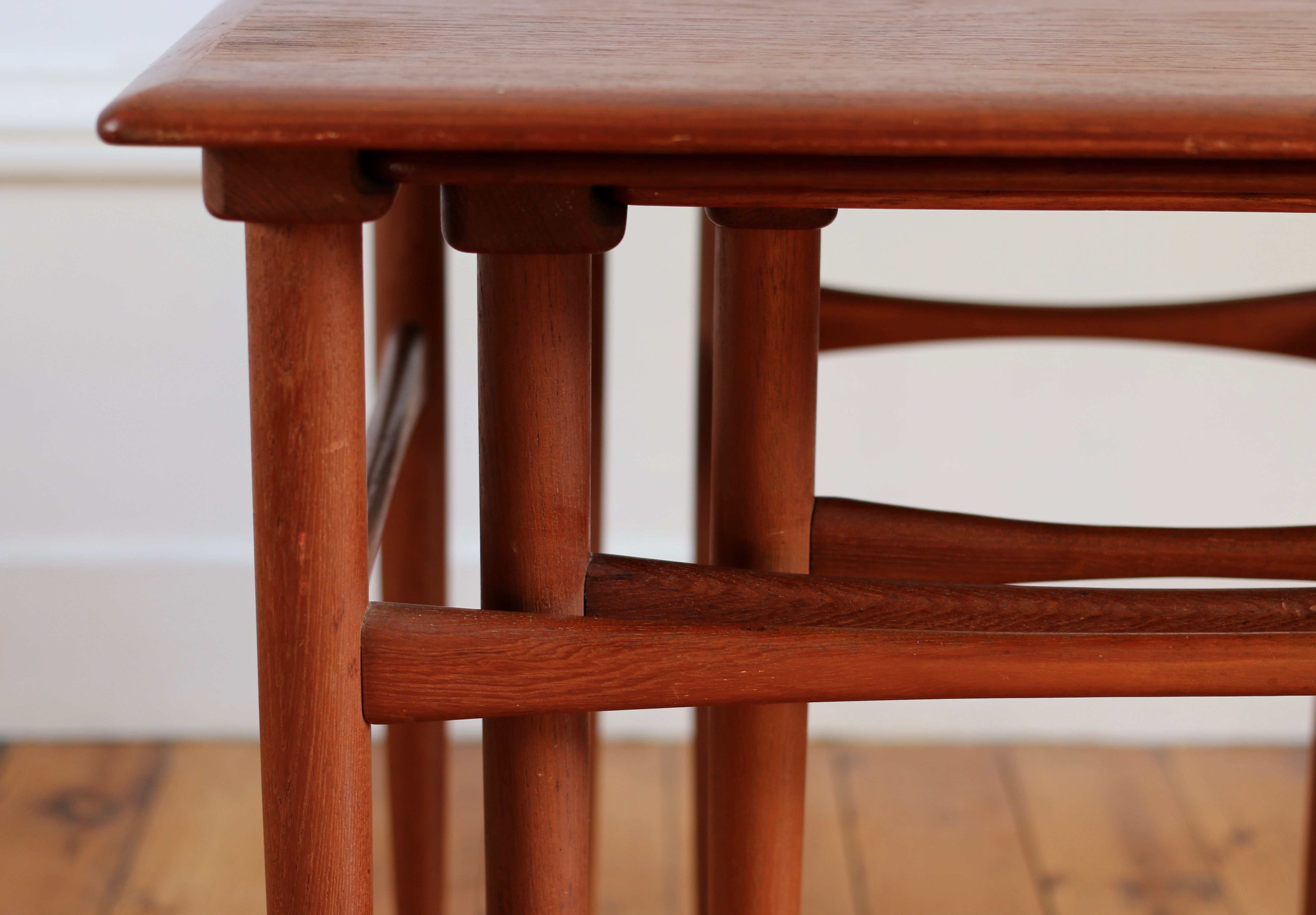 Scandinavian trundle tables made in teak Kai Kristiansen