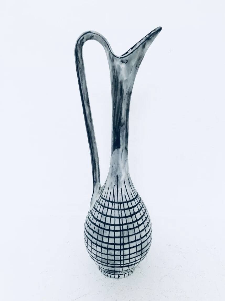 Vintage grey checkered ceramic – Capron spirit, circa 1960