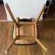 Chair with compass legs in solid wood