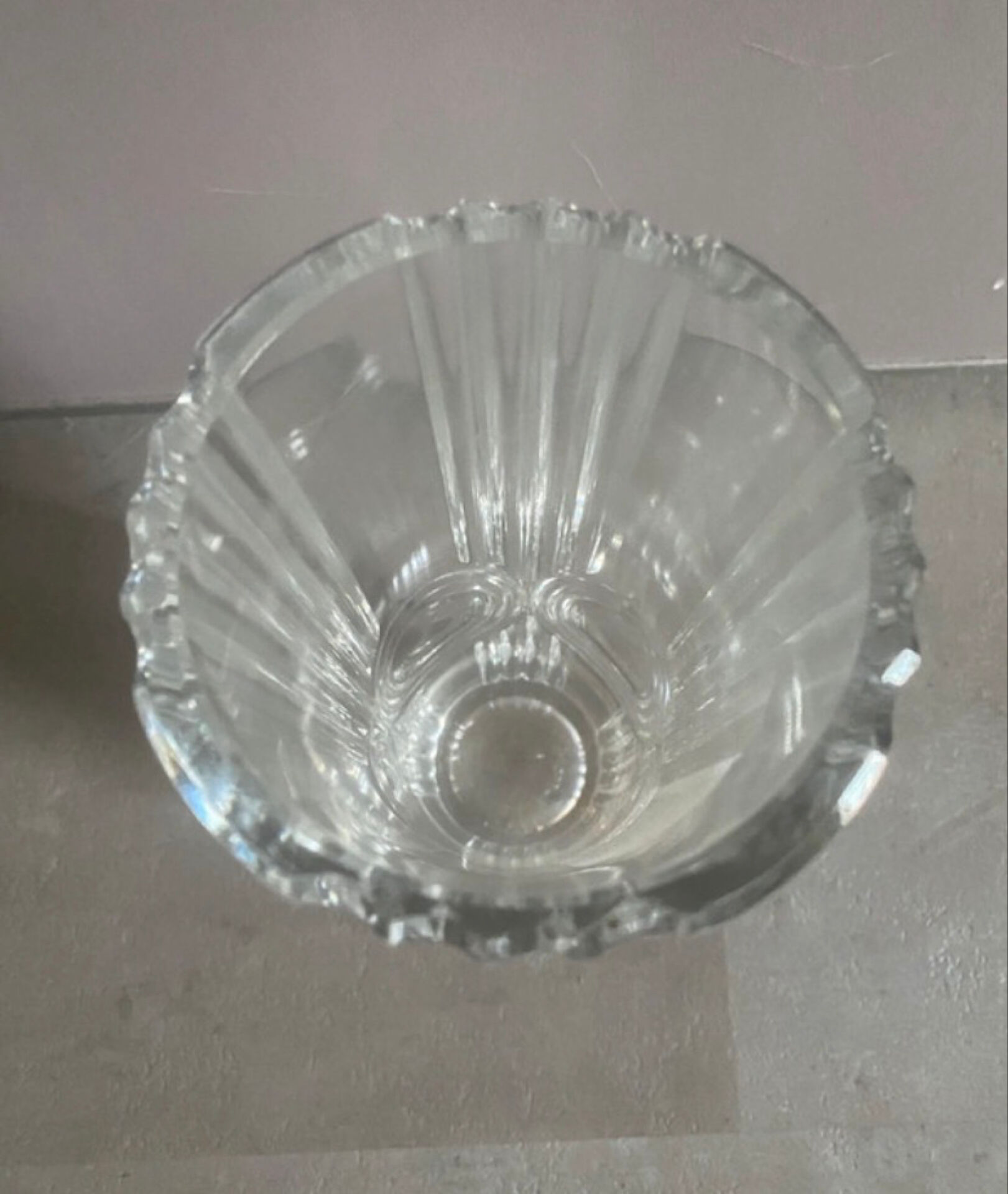 Crystal glass lentil vase