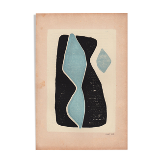 Painting on old paper • M682 • signed eawy