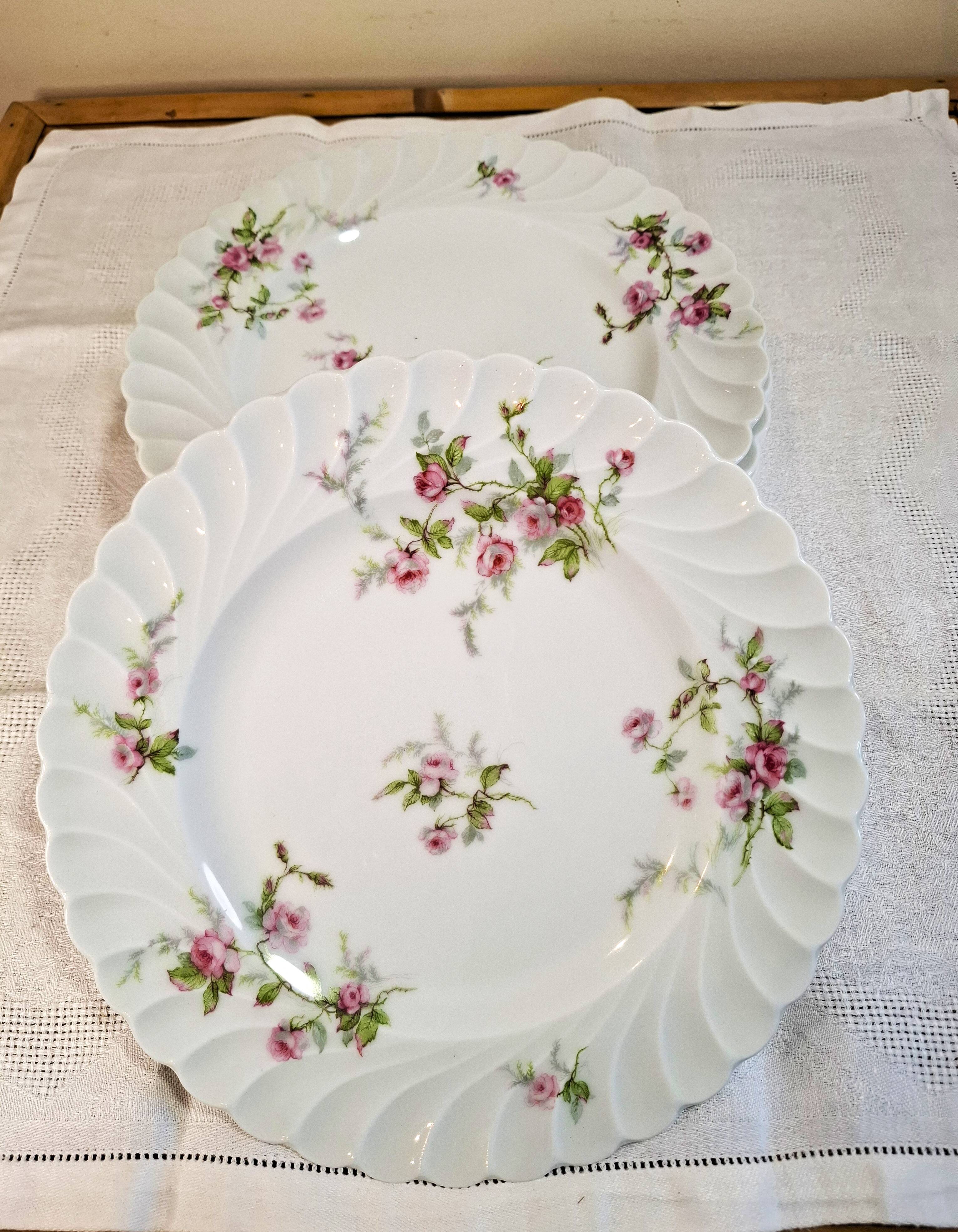 Flat plates in Limoges porcelain by Haviland