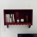 Vintage solid oak wall shelf