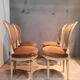 Set of 4 Louis XVI style medallion chairs