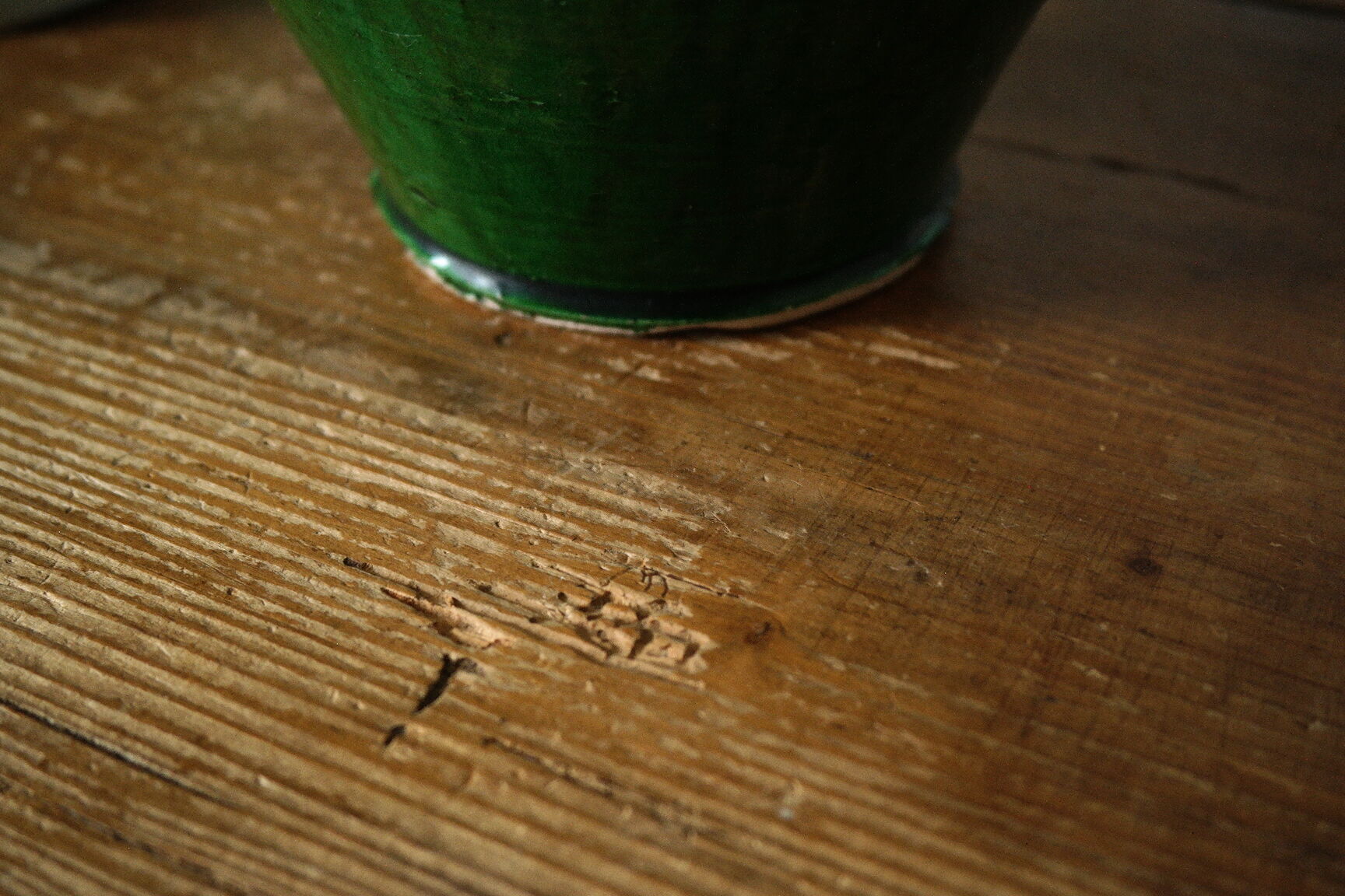 Farmhouse side table in old wood