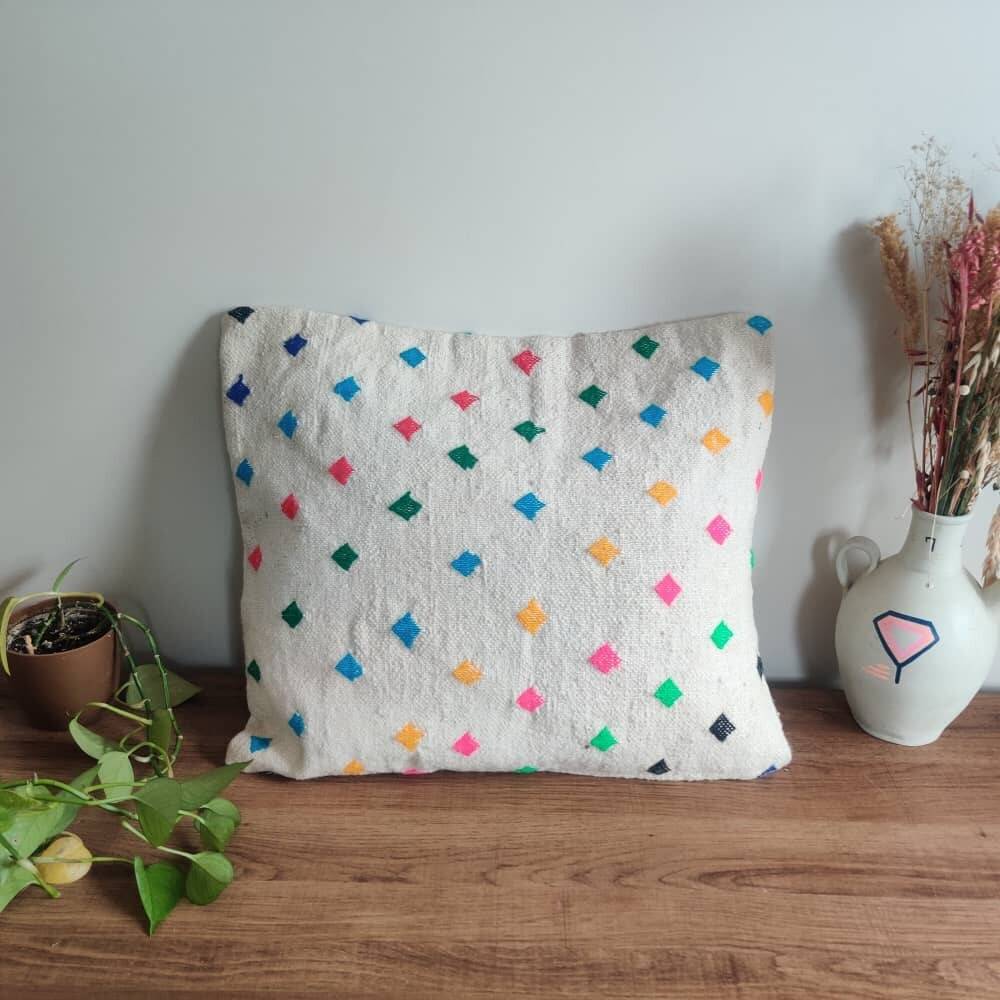 Moroccan coloured cushion