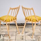 Ensemble de deux chaises vintage, Tchécoslovaquie, années 1960.