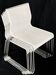 Set of 5 ICF “Stick chair” stackable meeting chairs - sled base - white mesh fabric