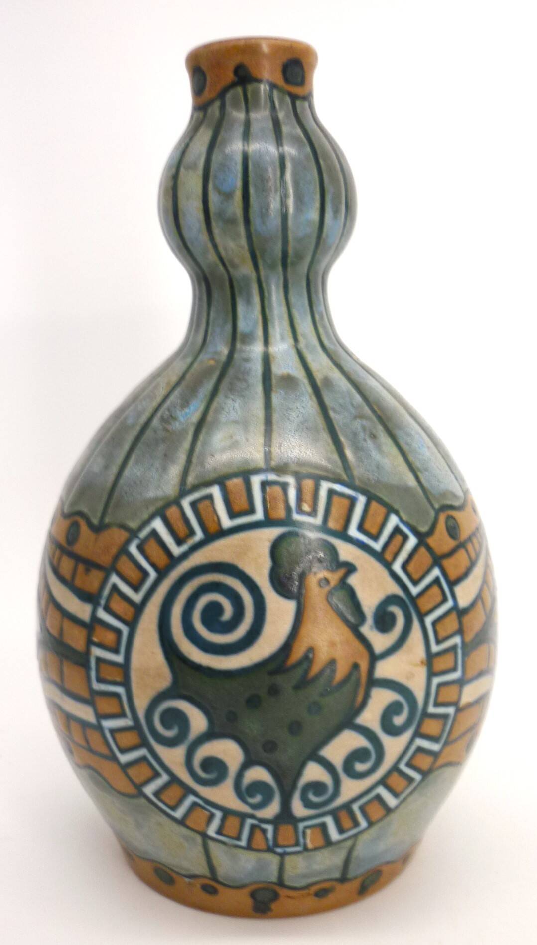 Vase en grés émaillé, art déco vers 1920, signé Kèramis, Charles Catteau