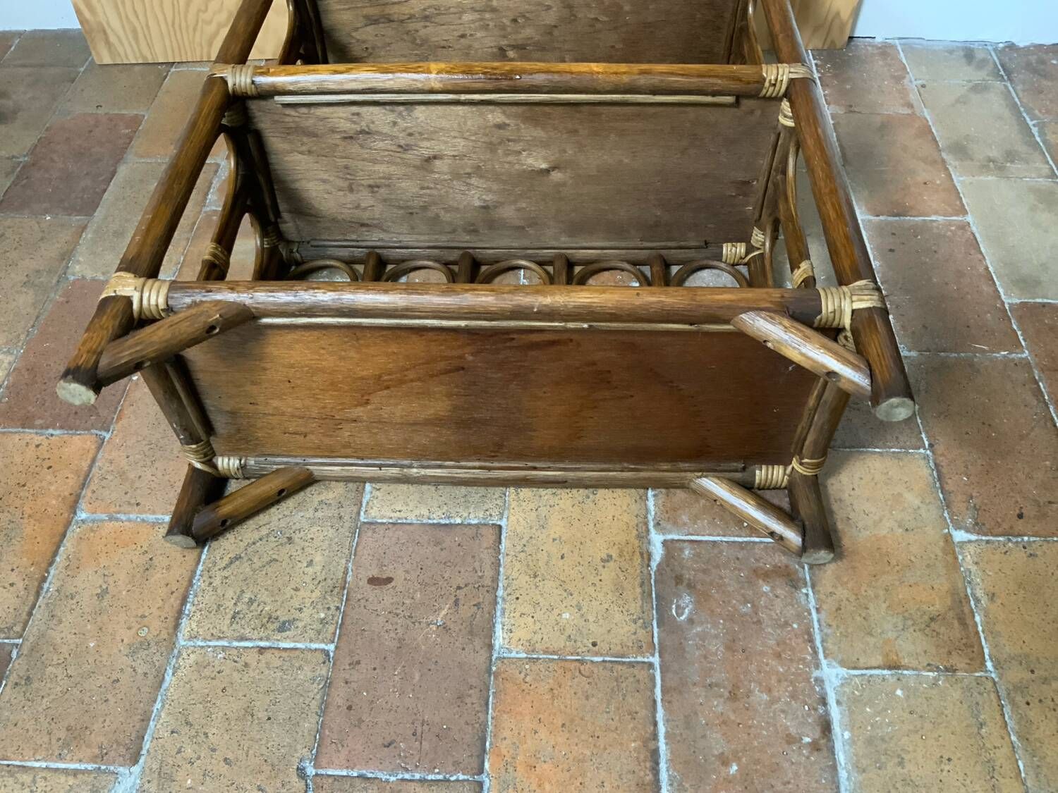 Rattan shelf