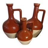 Three Bardinet glazed stoneware decanters, Bordeaux distiller