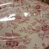 English plates earthenware ironstone rose floral pattern