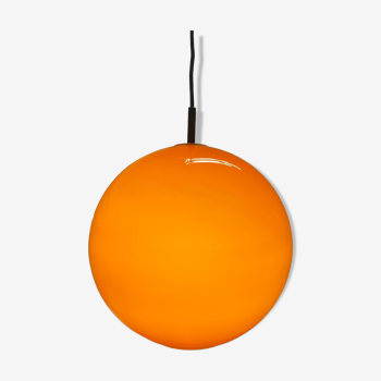Orange ball chandelier