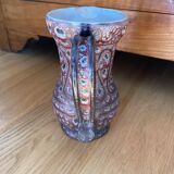 Pitcher Jean Austruy ceramic Vallauris burgundy