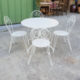 Wrought iron garden furniture