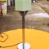Year 60/70 Chrome and frosted glass lamp