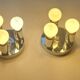 Set of Two Wall Lamps, Flush Mount, Sputnik, Space Age, Italy, 1970s