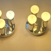 Set of Two Wall Lamps, Flush Mount, Sputnik, Space Age, Italy, 1970s