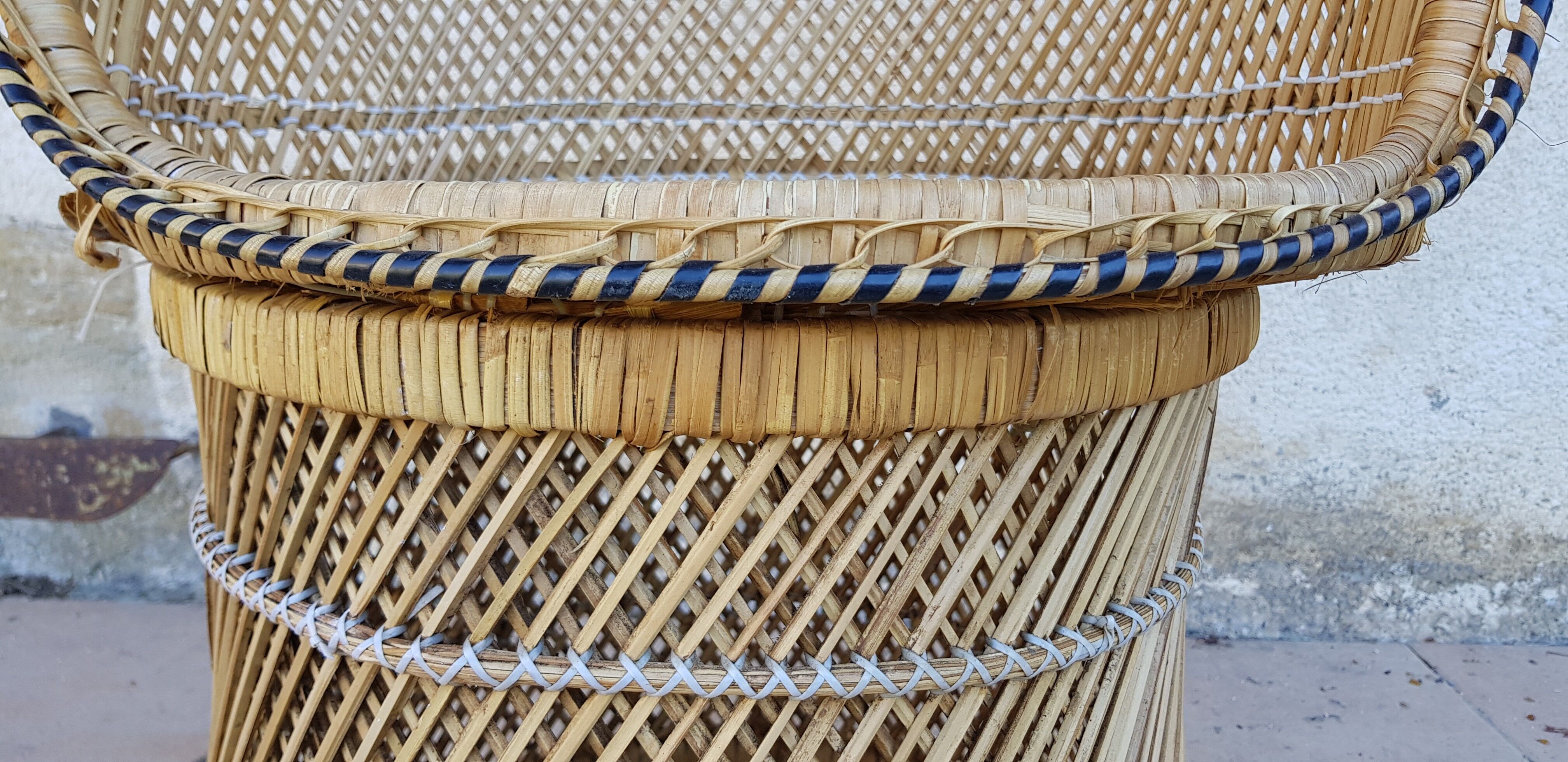 Island-inspired rattan armchair