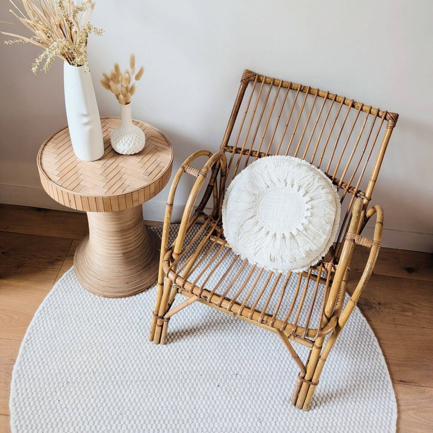 Vintage rattan armchair