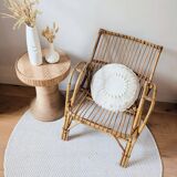 Fauteuil en rotin vintage
