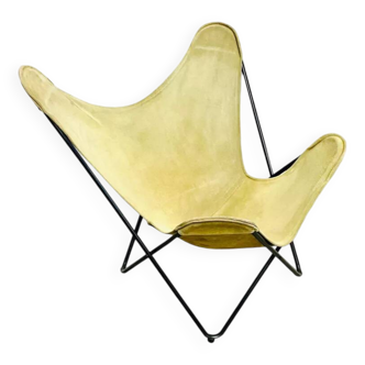 Fauteuil papillon en peau