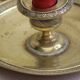 Golden brass candle holder