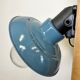 Industrial Blue Painted Factory Lamp Wall Light from Elektrosvit, 1960s