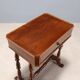 Antique sewing table in walnut with drawer, Italy, late 19th century.