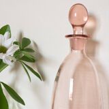 Old pink fine glass liquor service