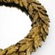 Beautiful small French mid-century wall mirror with an ornate brass frame