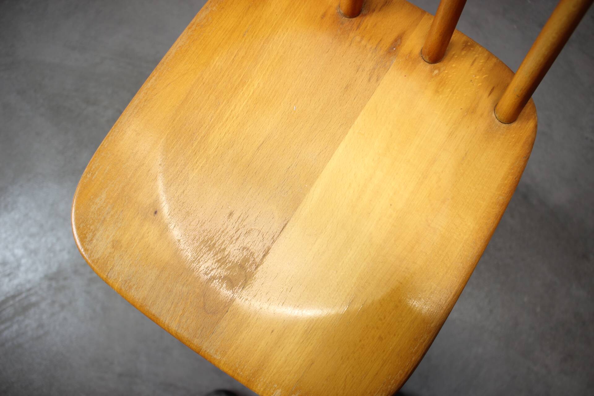 Adjustable-height beechwood chair from the 1970s, Czechoslovakia