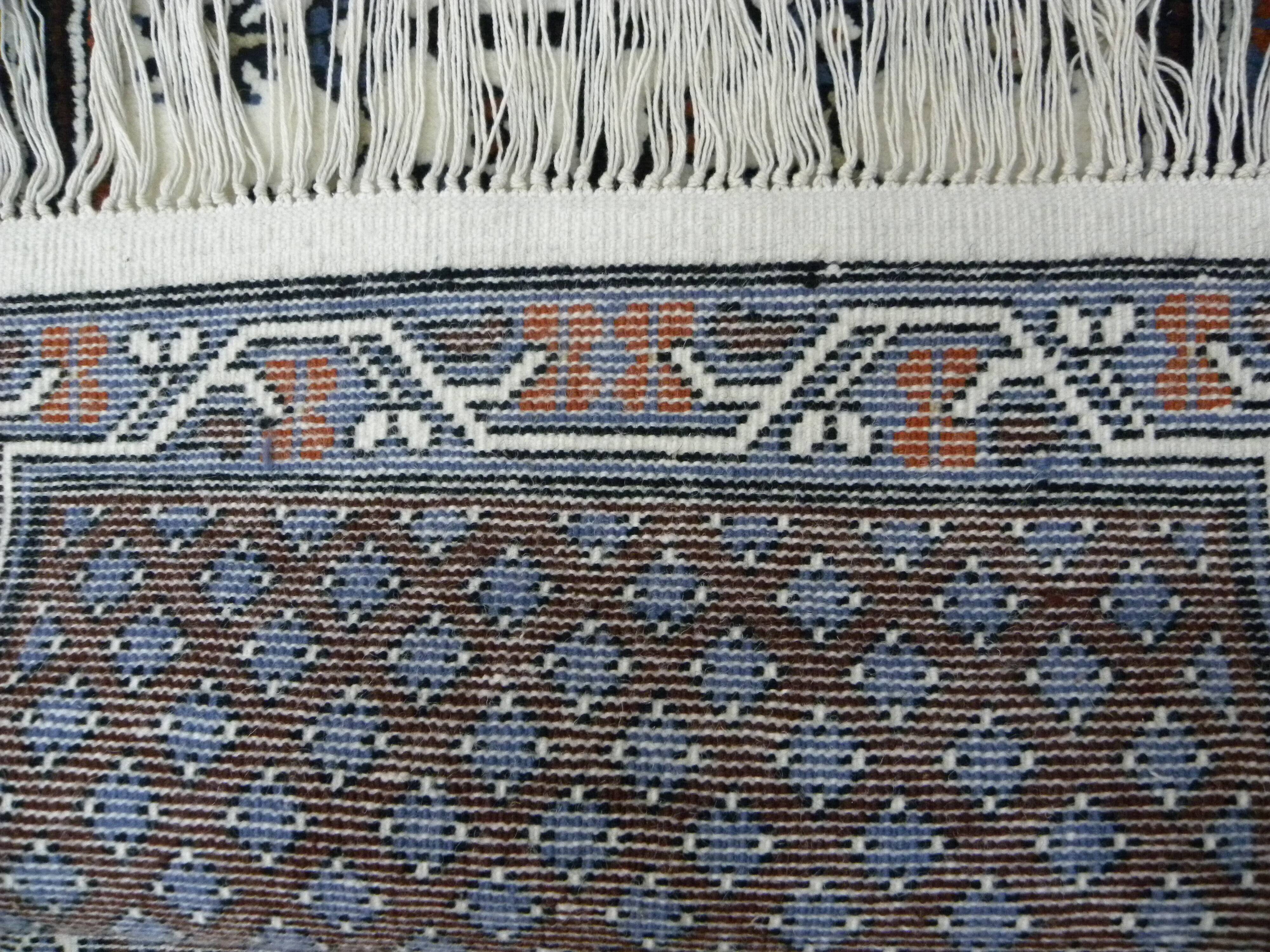 Tunisian Carpet in Handmade Wool in Traditional Anatolian Turkish Style