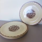 3 flat plates from Sarreguemines, Argonne model 210734