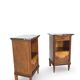 Tables de chevet italiennes en placage d'acajou avec de splendides