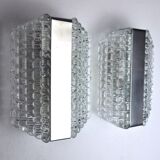 Pair of wall lamps by Kaiser Leuchten, frosted glass, Germany, 1960