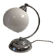 Lampe ancienne articulée en chrome avec opaline