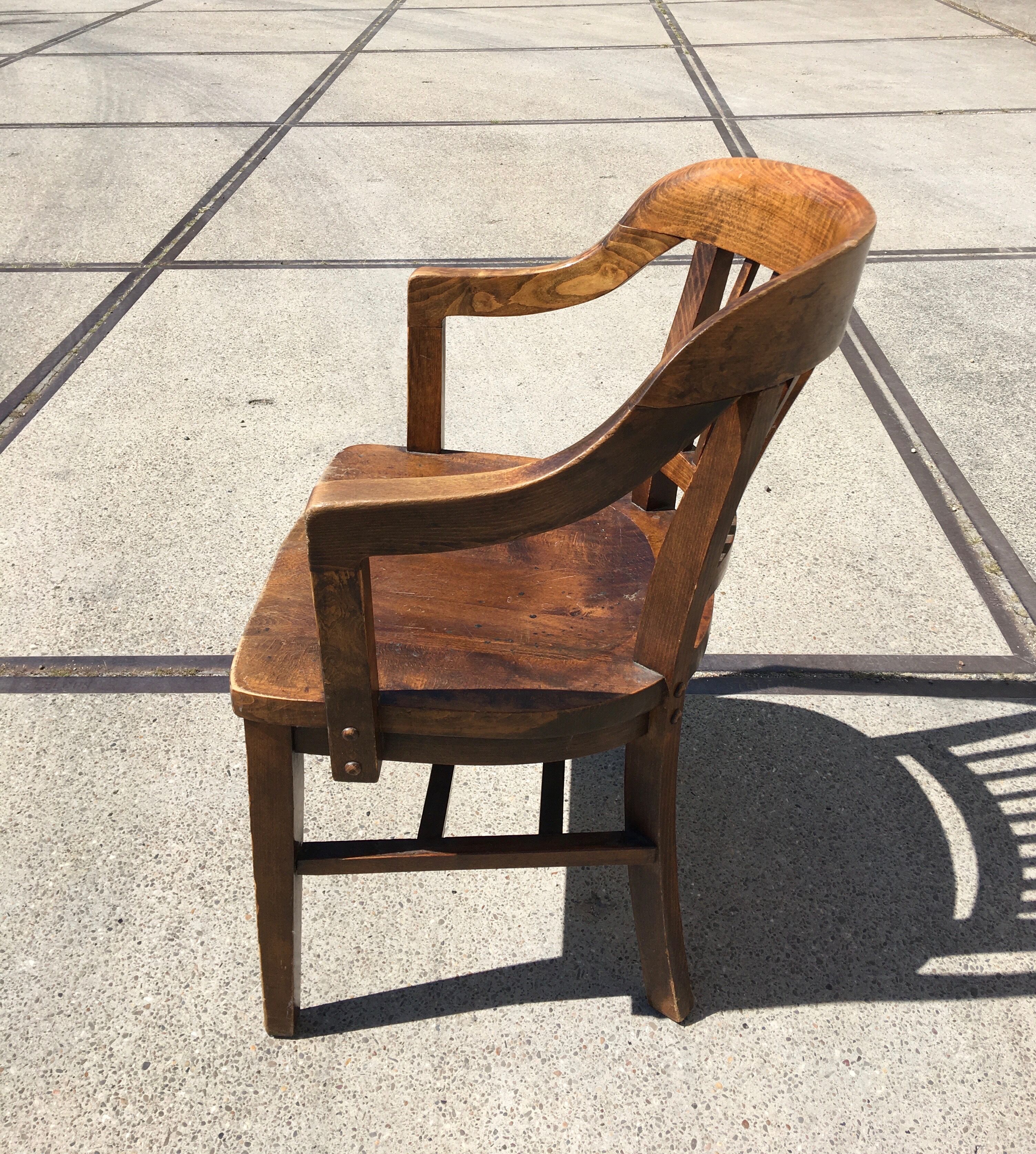 1951 red cedar office armchair