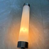 XXL big chrome and milk glass Bauhaus / functionalist wall lamp - 1930s