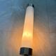 XXL big chrome and milk glass Bauhaus / functionalist wall lamp - 1930s