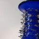 Vintage blue handmade glass vase Lwiw Ukraine