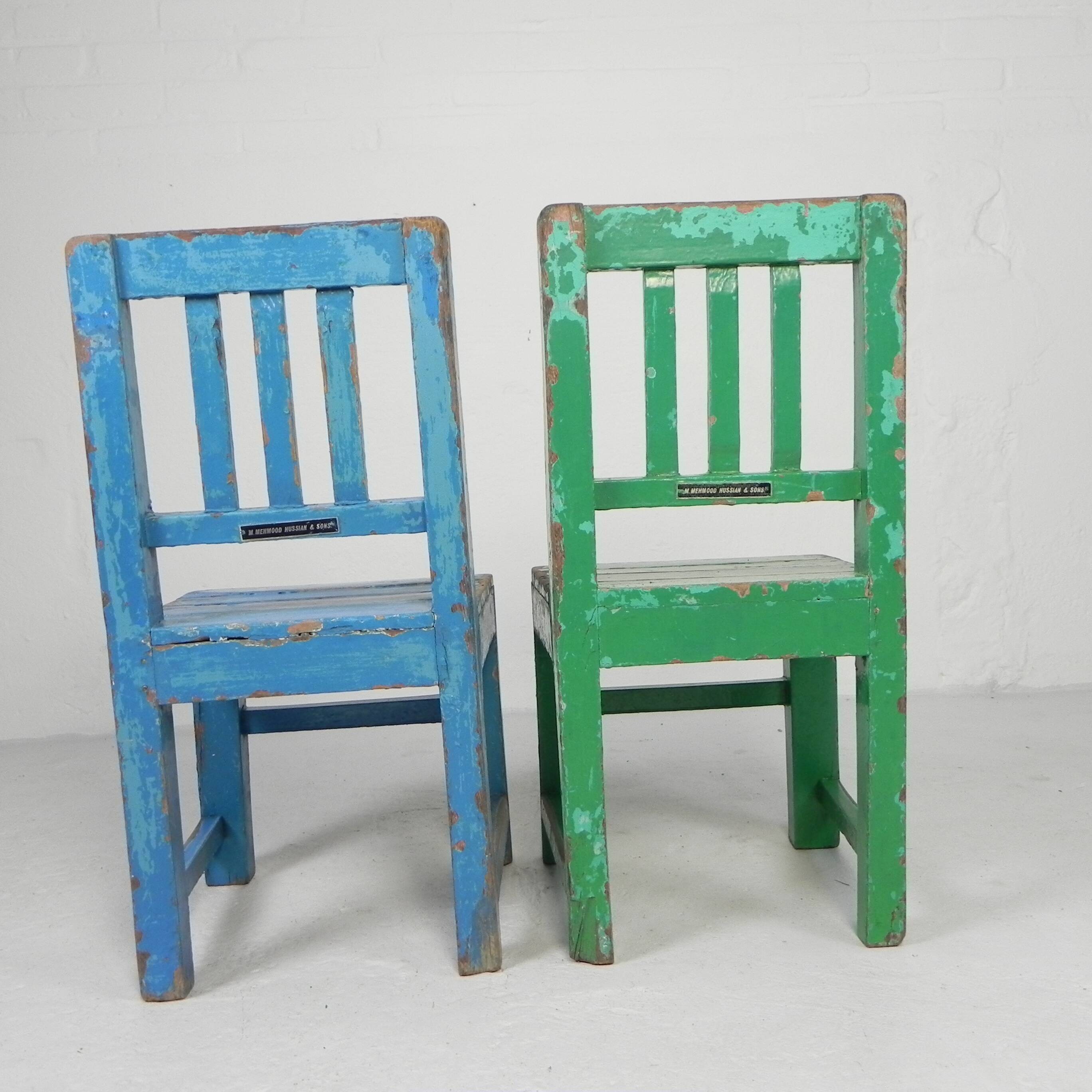 Set of 2 vintage children's chairs, 1950s