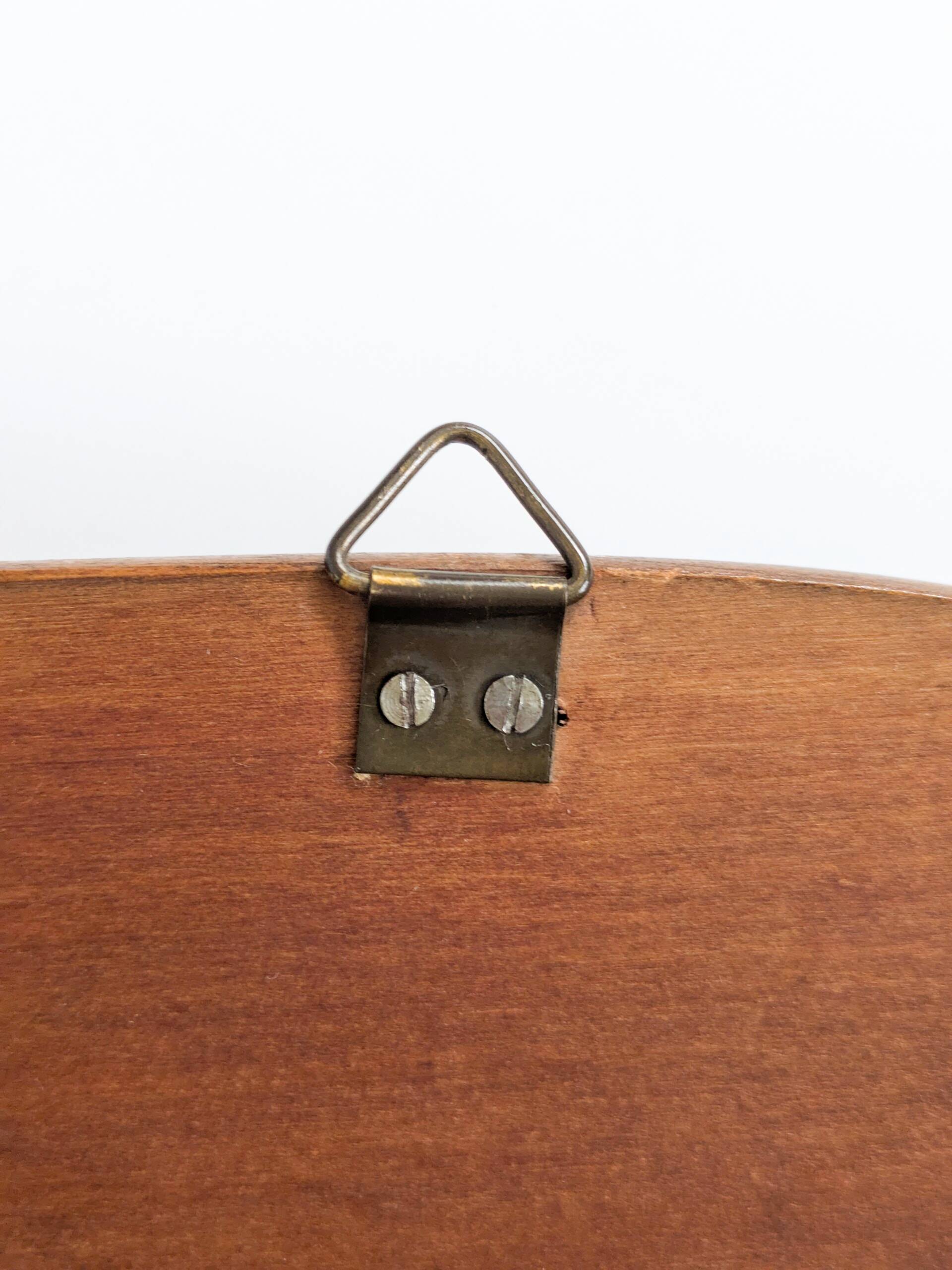 Wall-mounted letter holder, antique carved wood, folk art.