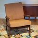 Vintage Scandinavian armchair "Theodor" in terracotta boucle.