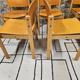 Lot 6 chaises danois empilable 1970 vintage