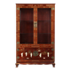 Cabinet chinois laqué rouge, décor doré & incrustations de nacre